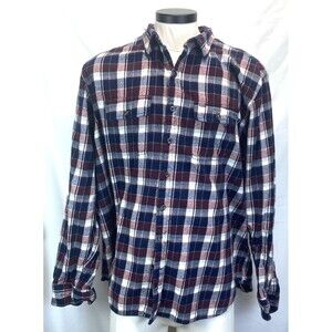 Old Navy Vintage Flannel Plaid Shirt Men's Size XXL 19x37.5 Regular Fit RN54023